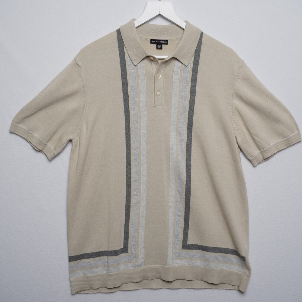 Age of Wisdom Knit Short‎ Sleeve Top L